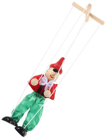 KOMBIUDA Zeichenfolge Marionette Handpuppe Lustiges Puppenhandwerk Zubehör Für Puppenspiele Puppen Für 8-10 Steckpuppenfiguren Unfertige Holzfiguren Holzleute Stoff