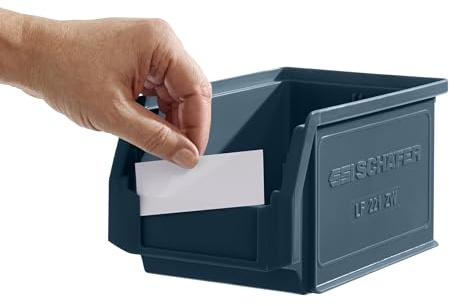 100x Etiketten für Sichtlagerkästen – 10,5 x 3,5 cm – Weiß – Passend für Schäfer Kästen - ideal für Lagerkennzeichnung