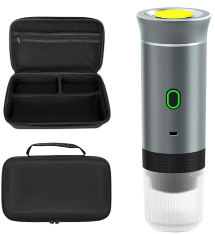 Uxsjakjsd Portable Electric Espresso Machine with Travel Bag Mini Travel Coffee Maker Self-Heating Car Espresso Maker C