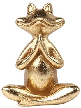 VOQGHTU Yoga Frosch Gold,BüCherregal Deko,FrüHlingsdeko,Innendeko Frosch Gold Figur,Yoga Dekoration FüR Raum,Goldene Figur,Wohnkultur Deko,Goldene Ethnische Figurs,Geschenk Kreativ Gartendeko Statue