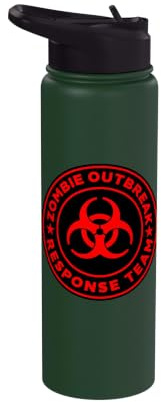 Zombie Outbreak Response Team Funny Zombie Apocalypse Stainless Steel Insulated Water Bottle