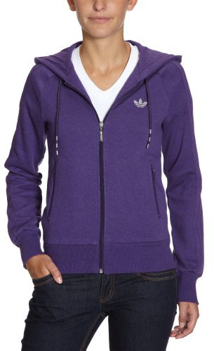 adidas Felpa con Cappuccio in Pile Zop, Donna, Kapuzenpullover Fleece Zop, Melanzana Melange, 38