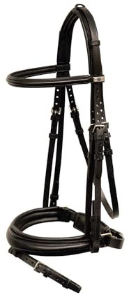 Stübben Trensenzaum 2300 Leitrim - schwarz/schwarz - Pony - hannoversches Reithalfter