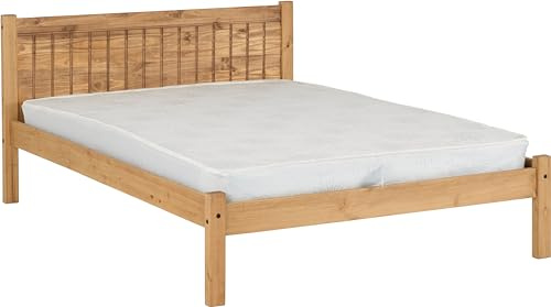 Seconique Maya 4'6 Double Bed in Distressed Waxed Pine