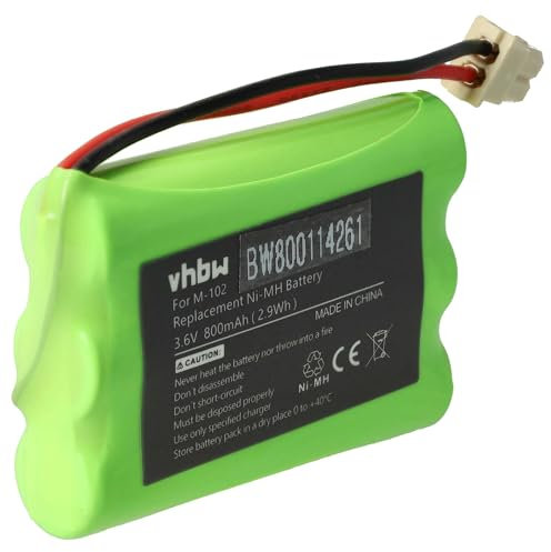 vhbw Akku Ersatz für Maxuss M102 für schnurlos Festnetz Telefon (800 mAh, 3,6 V, NiMH)