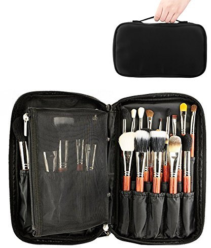 Make-Up Pinsel Organizer, ONEGenug Kosmetiktasche Schminktasche Beauty Case mit Handschlaufe