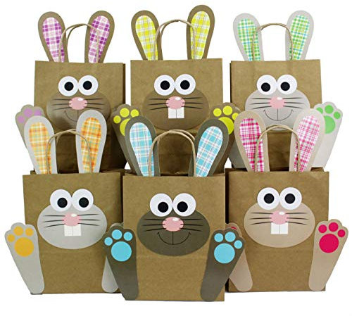 Papierdrachen DIY Osternester zum Befüllen und Basteln - Geschenktüten für Kinder mit bunten Osterhasen - Ostergeschenke verpacken - Osterdeko - Ostern