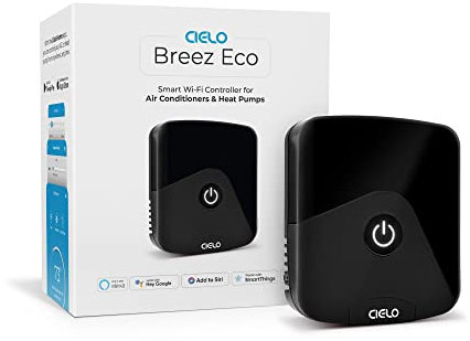 Breez Eco - Controlador de CA inteligente para Mini Split, ventana, ACS portátil | WiFi, Alexa, Google, Siri Shortcuts, SmartThings, IFTTT, aplicación gratuita, sin suscripciones | Horarios,