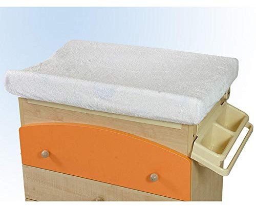 Housse de matelas à langer en éponge universelle 100 % coton, fabriquée en Italie (rose)