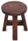 DESIGN DELIGHTS RUSTIKALER Holz HOCKER Bern | 23x20x20cm (HxBxT), Mahagoni massiv | Schemel, Holzhocker, Blumenhocker, Pflanzenhocker | Farbe: 02 Hellbraun