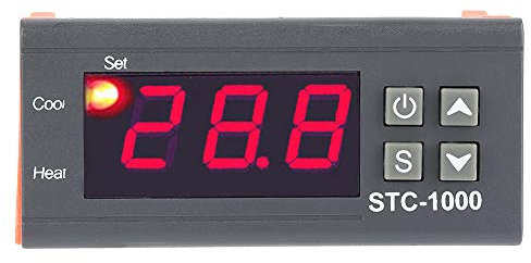 Controlador de temperatura STC-1000 Controlador de termostato digital con pantalla LCD 110-220V, -50℃~99℃/-58~130°F