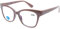 DOOViC Ladies Beige Reading Glasses 2.5 Blue Light Blocking Large Lens Square Computer Readers for Women