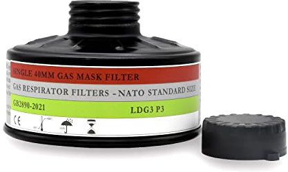 Filtro maschera antigas NATO Specifiche NBC per maschere antigas da 40 mm filtro con lunga durata 10 anni