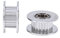 Aluminium Zahnriemen Umlenkrolle, GT2 5 mm Bohrung 6 mm Breite Weiß für 3D-Drucker Zahnriemen (20 Zähne) -2St runder Gürtel