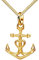 JEVELION Goldanhänger Anker Gold Anker Gold Anhänger Maritim 333 Gelbgold 8 Karat / 8K Gold für Damen, mit Halskette 55 cm