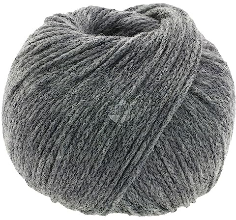 LANA GROSSA Cool Merino | Leichtes Kettengarn aus klassischer Merinowolle | Handstrickgarn aus 90% Schurwolle (Merino) & 10% Polyamid | 50g Wolle zum Stricken & Häkeln | 150m Garn FB 12