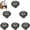 RRRuo Sunflower Drawer Pulls Cabinet Knobs Handles Single Hole Knobs Wardrobe Dresser Cupboard Closet Door Home Kitchen Decoration 6 Pieces (Antique Pewter)