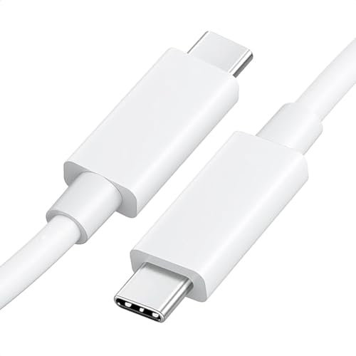 USB C to USB C 3.1 Gen2 Charging Cable 100W Power Delivery PD Charging for iPad Mini 6, iPad Pro 2020, iPad Air 4, Samsung Galaxy S20 Ultra/S10/Note20/S10 Plus/S9/S8 Plus (1M, WHITE)
