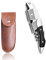 Cavatappi da cameriere professionale in acciaio inox e palissandro, per bottiglie di vino, 3 in 1, robusto e robusto, manico in vero legno (legno C-nero)