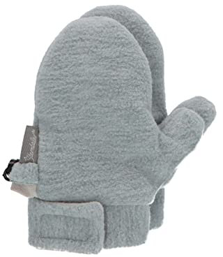 Sterntaler Baby Unisex Kinder Fäustel Melange Handschuh - Baby Fäustlinge - ohne Daumen, gefüttert mit Baumwollfleece - rauchgrau, 3