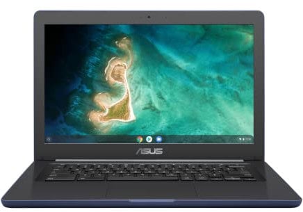 ASUS Chromebook C403 Rugged & Spill Resistant Laptop, 14.0 HD, 180 Degree, Intel Celeron N3350 Processor, 4GB RAM, 32GB eMMC, MIL-STD 810G Durability, Dark Blue, Education, Chrome OS, C403NA-WS42-BL