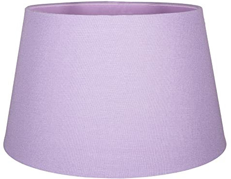 Traditional Soft Lilac Linen Fabric Drum Table/Pendant Lampshade | 60w Maximum | Inner Fabric Lining | 30cm Diameter by Happy Homewares