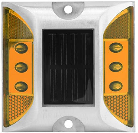 Solar Bodenleuchte für Außen LED Licht Solarleuchten wasserdichte Solarlampen Gartenleuchten Bodenmarkierungsleuchten wasserdichte Außenleuchte für Straße, Weg, Deck, Dock, Auffahrt, Garten(Gelb)