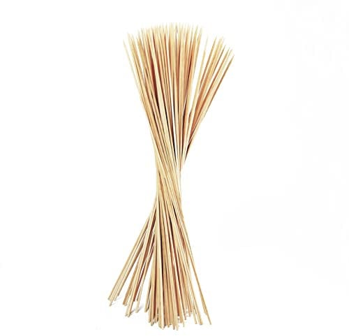 Czaja® Lot de 100 brochettes de feu de camp en bambou - Pour guimauves - Brochettes pour barbecue - Pour brasero et feu de camp