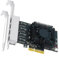 GLOTRENDS LE8245F 4-Port PCIe Ethernet Netzwerkkarte (2 Port 2.5Gbps + 2 Port 100/1000Mbps), 4 x RJ45 LAN Port, PCIe X4 Installation