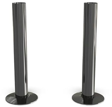 UK Radiators Black Nickel Radiator Pipe Sleeve - Polished Black Nickel Finish - 130mm Brass Pipe Sleeves - Perfect Addition to Any Interior Design