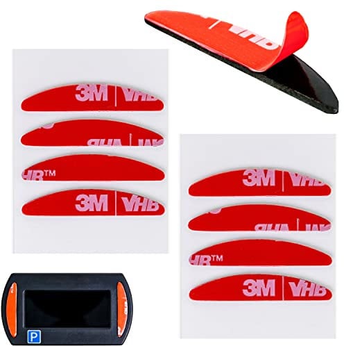 Ersatz Klebestreifen Set, 8 Stück, kompatibel mit Needit Park Mini automatische Parkscheibe, doppelseitiger Spezialkleber für Windschutzscheibe, Klebepads Parking Disc, Klebesticker Kit Glas Parkuhr