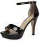 IQYU 17 cm dünne Ferse Pole Dance Plattform Modell zeigen sexy transparente High Heels Bankett Frauen große Mode Sandalen Hirschleder Schuhe Damen (Z0003-Black, 40)