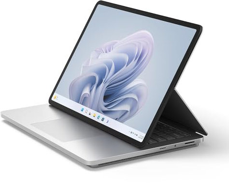 Microsoft Surface Laptop Studio 2 (Windows 11, écran tactile 14.4 pouces, 32 Go RAM, 1 To SSD, Intel Core i7, NVIDIA GeForce RTX 4050 Ti, Platine, clavier français) Polyvalence, puissance pour réussir