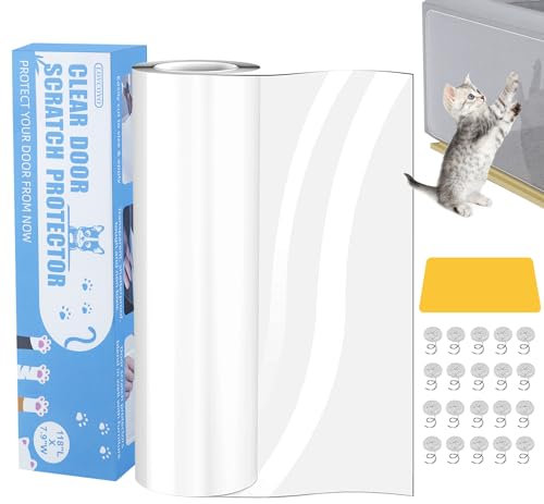 Lovcoyo Protezione Graffi Gatto, 20X500CM Protezione antigraffio per gatt, Divano Gatti Graffi Protezioni per Mobili per Divani, PVC Anti-Graffio Protector, Protezione per Divano Porta e mobilia