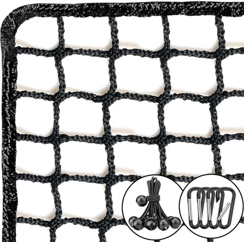 AOLIGEIJS Golf-Netz, Golf-Übungsnetz, Sportnetz, Absperrnetz für Sportübungen, robustes Ballnetz, DIY-Ballnetz für Golf, Baseball, Hockey, Fußball, Schwarz
