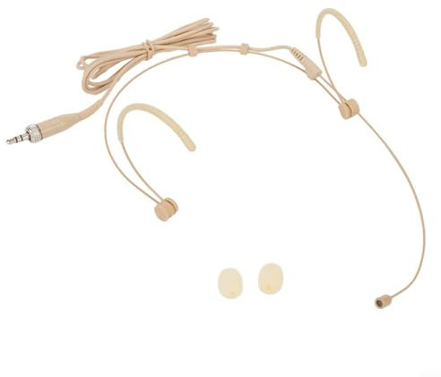 URPIZY Headset-Mikrofon, Doppelohrbügel, Omnidirektional, 3,5 mm, XLR (für Shure), für Bühne, Kirche, Vorträge