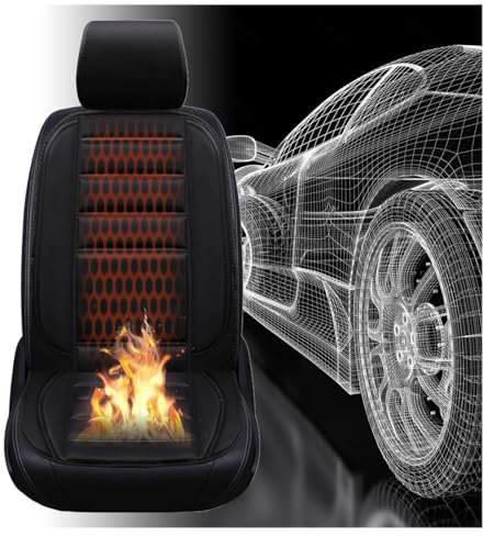 BesBet sitzheizung Auto Auflage 12v - DREI Gänge 12v-24v sitzheizung Auto 12v - Autositz autositzheizungsauflage zigarettenanzünder,Nr.4-2Packung