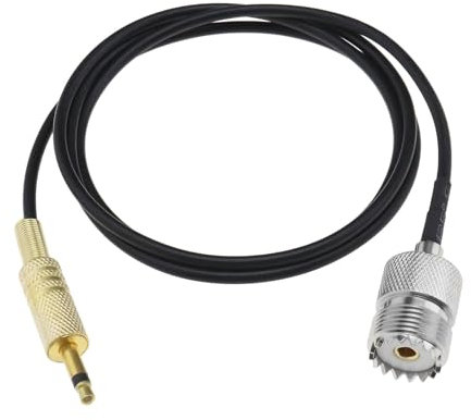 EMSea UHF-Buchse SO239 auf 3,5mm Stecker Audio Adapter 0,9M Langes Verlängerungskabel Stereo Stecker für Adapter/CCTV/Kamera/Monitor-Antenne 0,9 M