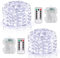 DBFAIRY 2 Pack Fairy Lights Battery Operated with Remote Control, 10M 100 LED Twinkle Lights Waterproof Silver Wire String Lights 8 Modes Dimmable for Bedroom Party Decoration (Cool White)