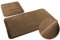 Euromat Badematten Badset Badgarnitur Rutschfester Polyester Badteppich Wasserabsorbierend Maschinenwaschbar (Braun, 2 TLG Set)