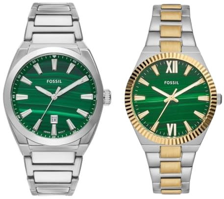 Fossil Scarlette Watch für Damen, 38mm Quarz-Dreizeiger-Datumswerk mit Edelstahlarmband