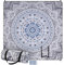 JEMIDI Picknickdecke 200x200 - Picknickdecke groß - Stranddecke XXL - Campingdecke - Picknickdecke wasserdicht - Picknick Decke - Badedecke - Waschbar und tragbar - Schwarz/grau