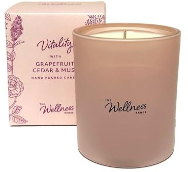 Potters Crouch Wellness Range Glass Candle - Grapefruit, Cedar & Musk