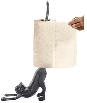 CYairong-22 Kitchen Paper Roll Holder Make Old Cat Paper Towel Holder, Living Room Bedroom Kitchen Cartoon Decoration, Garden Wild Iron Dinner Paper Holder Paper Roll Holder, Kitchen Gadget