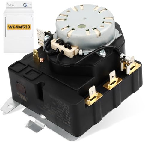 WE4M533 Dryer Timer Compatible with GE & Hotpoint Dryers, Replaces WE4M364, PS8690648, AP5780508 - OEM Quality, Upgraded Design, Easy Installation, 5-Year Warranty
