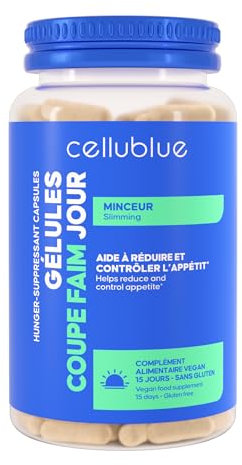 Gélules Coupe Faim Cellublue – Contrôle naturel de l’appétit – Prolonge la sensation de satiété – Marque experte depuis 12 Ans