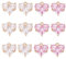 HOBBIESAY 12 Stück 2 Farben Strass Herzanhänger Vergoldet Messing Herzanhänger Glas Liebesanhänger Für Armband Halskette Ohrring Schmuckherstellung Loch:1.4mm