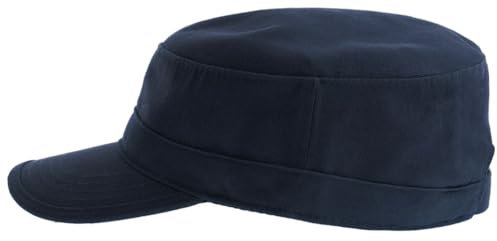 Hatstar Unisex Cap im Military-Stil | aus robustem Baumwoll-Twill | Klettverschluss verstellbar | Damen Herren, Kinder (Navy)