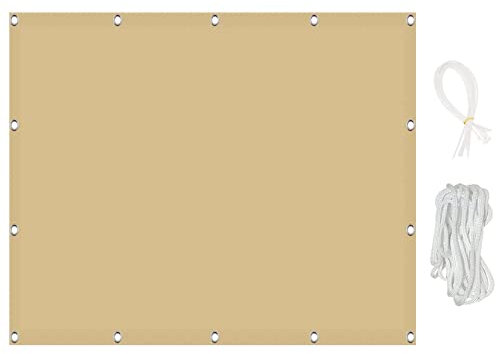 Grande voile d'ombrage rectangulaire pour jardin, piscine, terrasse, balcon, beige, 1,5 x 9 m