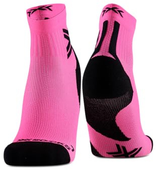 X-Socks Run Discover Knöchelsocken Marine/Schwarz 45-47 | Dämpfungszonen für Komfort, Achillessehnenprotektor, Airflow-Technologie für kühle und trockene Füße
